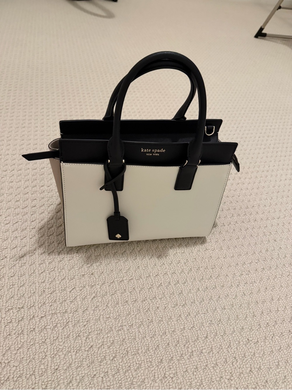 kate spade Two-Tone Black & White Structured Satchel